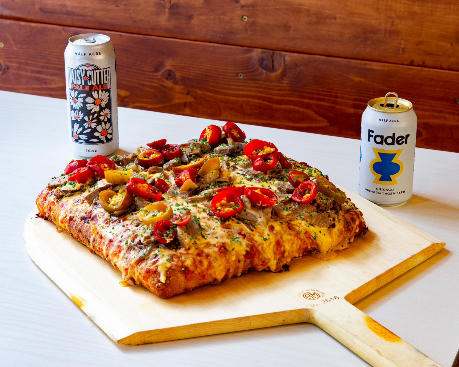 Half Acre x Pizza Friendly Pizza Half Acre Beer