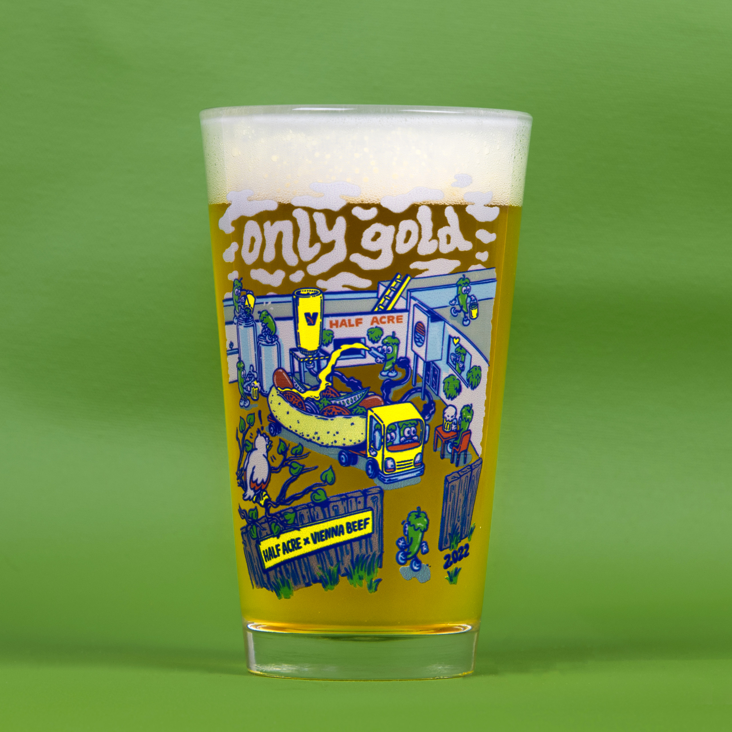 16oz Only Gold Glass