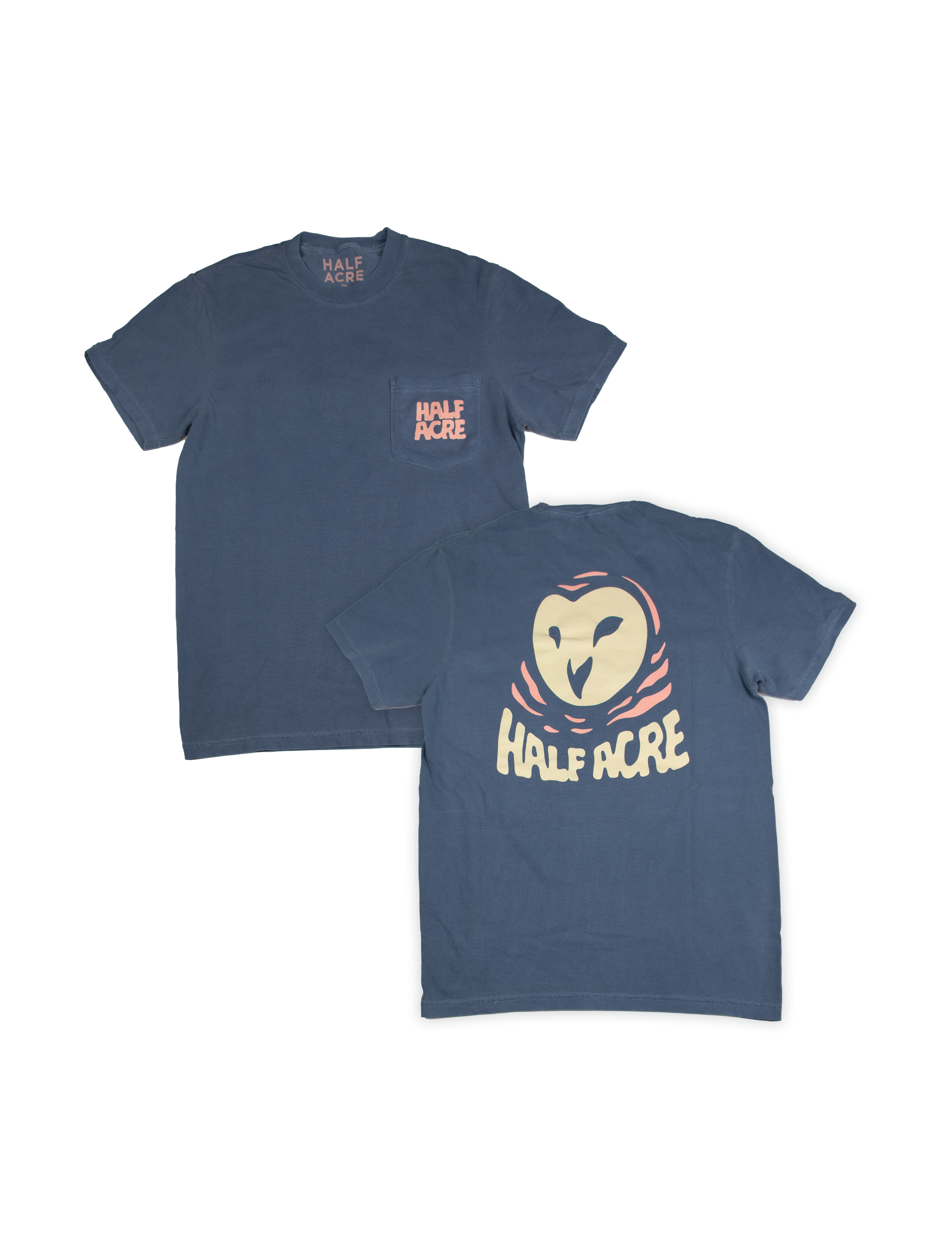 Owl Logo Pocket T-Shirt – Blue