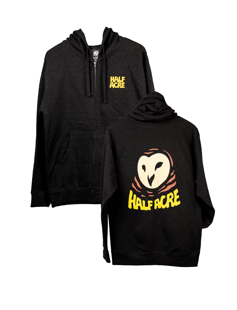 Owl Logo Hoodzip – Charcoal