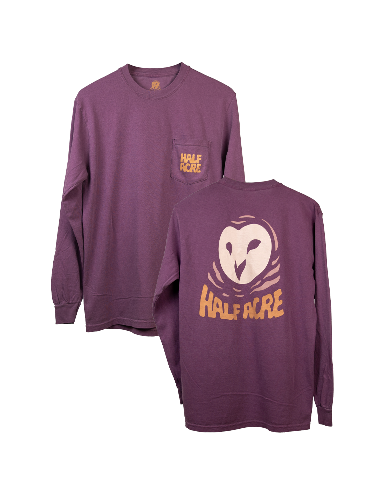 Owl Logo Longsleeve Pocket T-Shirt – Berry